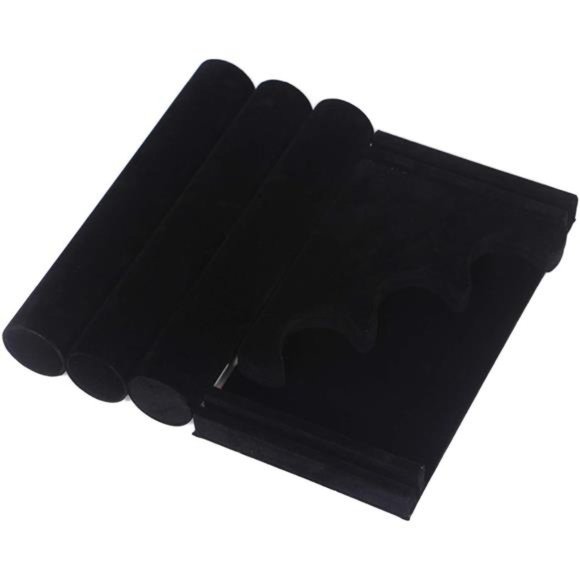 2Pack Velvet Bracelet Holder with 3Tier Rack, Jewelry Display Stand Watch Bangle - Picture 4 of 7